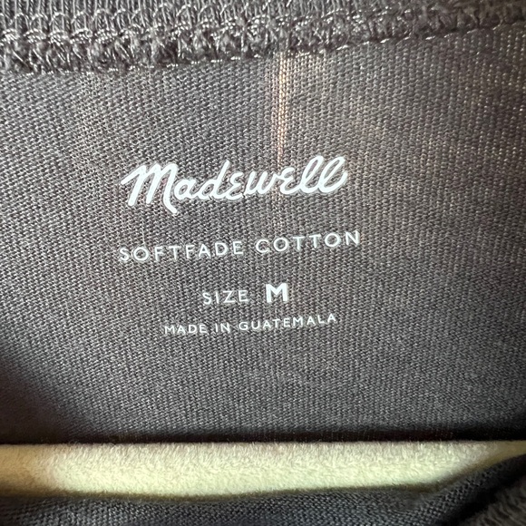 Madewell Softfade Cotton Cropped Long Sleeve Tee Gray M  Normcore - Picture 4 of 4